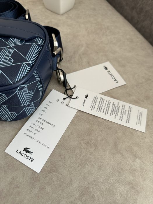 Сумка Lacoste BLUE Monogram | Crossbody | мессенджер | лакоста лакосте