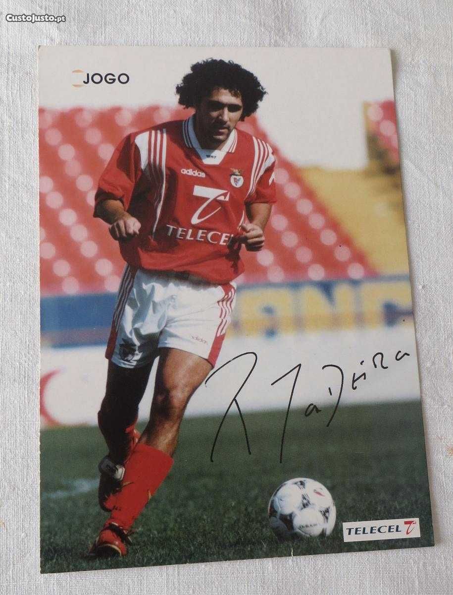 Coleção Plantel Benfica 1997/1998, autografada c/ poster e todos dados