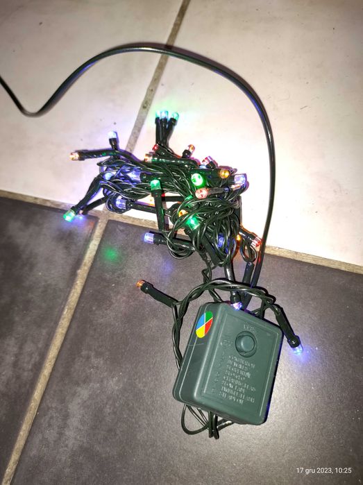 GIRLANDA świetlna LAMPKI CHOINKOWE SKLEPOWE 230V Sterownik zmian migań