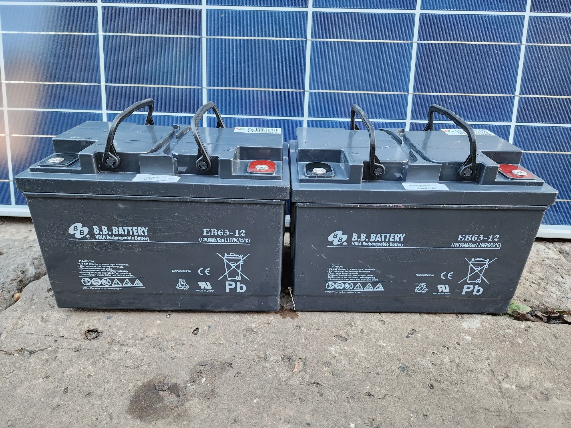 Тяговые аккумуляторы 12V 63Ah B.B. Battery EB 63-12 для ибп котла