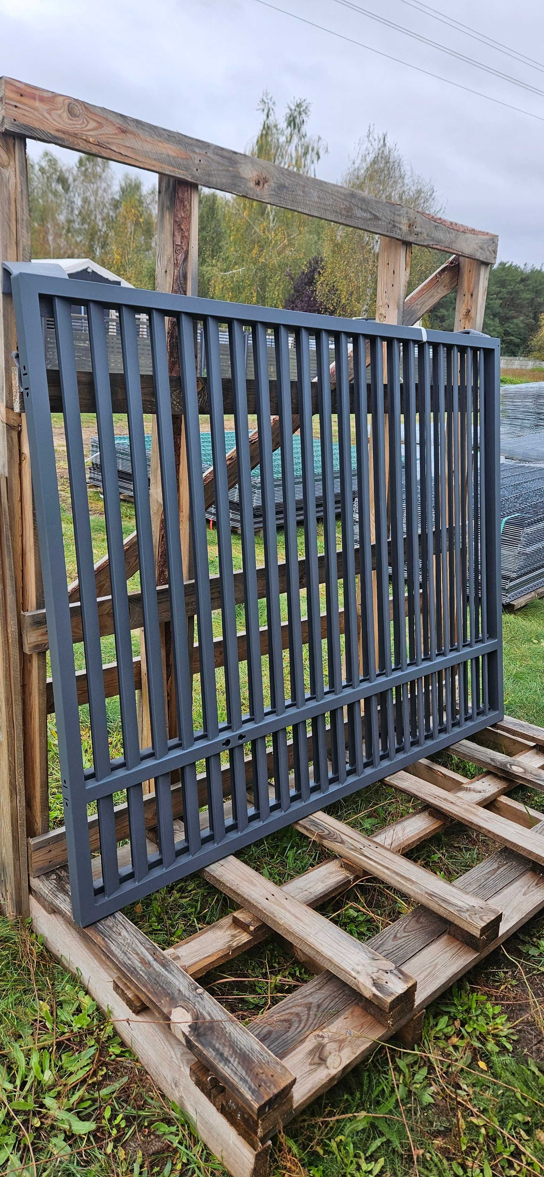 Brama Dwuskrzydłowa 4m 400x150 Palisadowa palisada pionowa