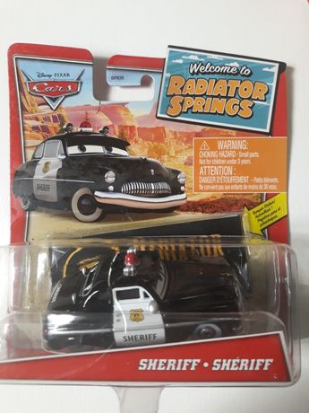 Auta Cars Sheriff Szeryf Radiator Springs Mattel 1:55 metalowe