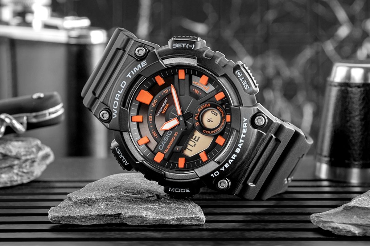 zegarek męski casio gerton aeq-110w-1a2vdf + box