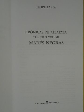 Marés Negras de Filipe Faria - Vários Livros