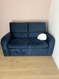 Sofa tapiecerowana z funcja spania - granatowa