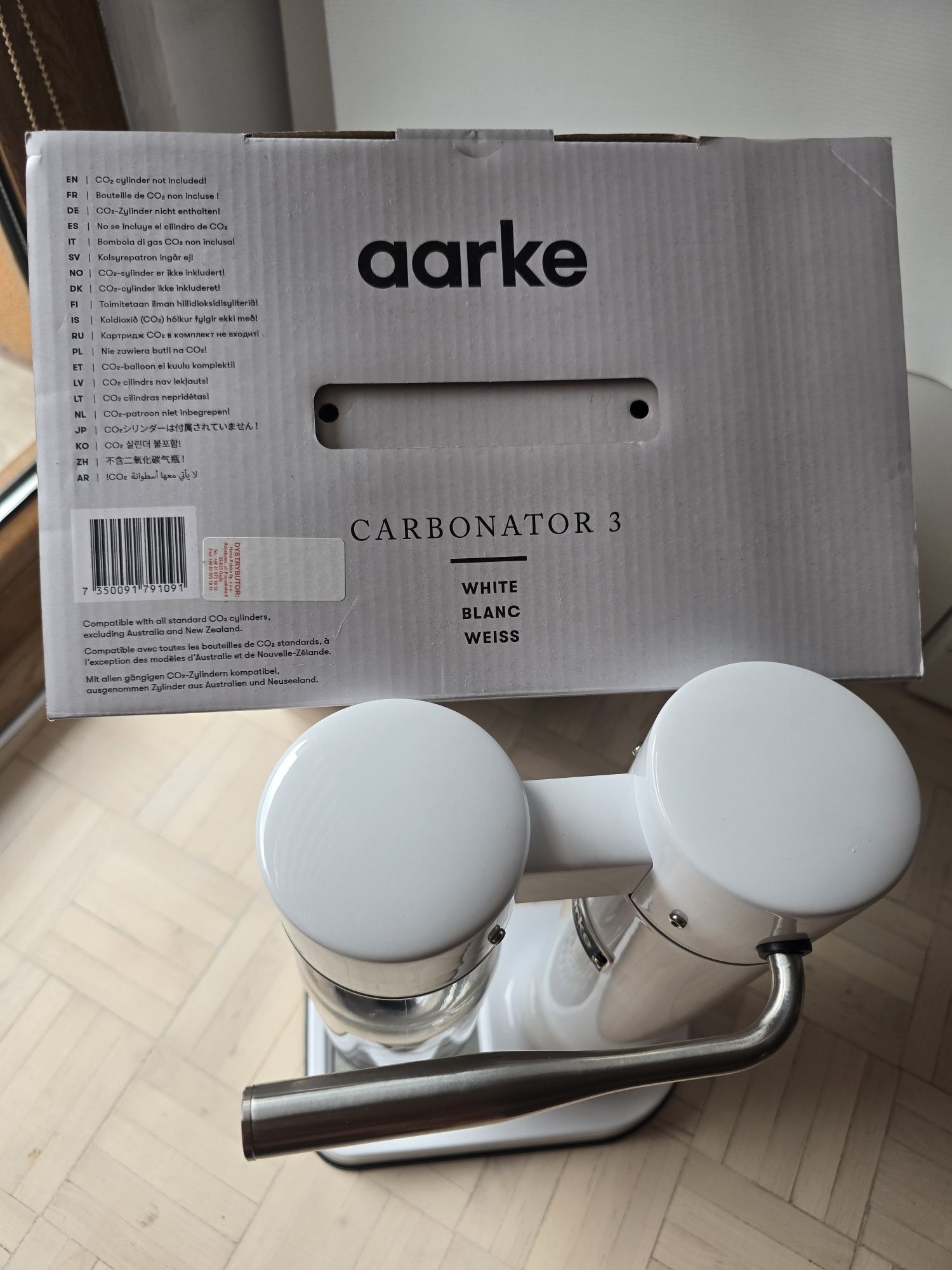 Saturator do wody gazowanej aarke carbonator 3 + 2 butle z gazem