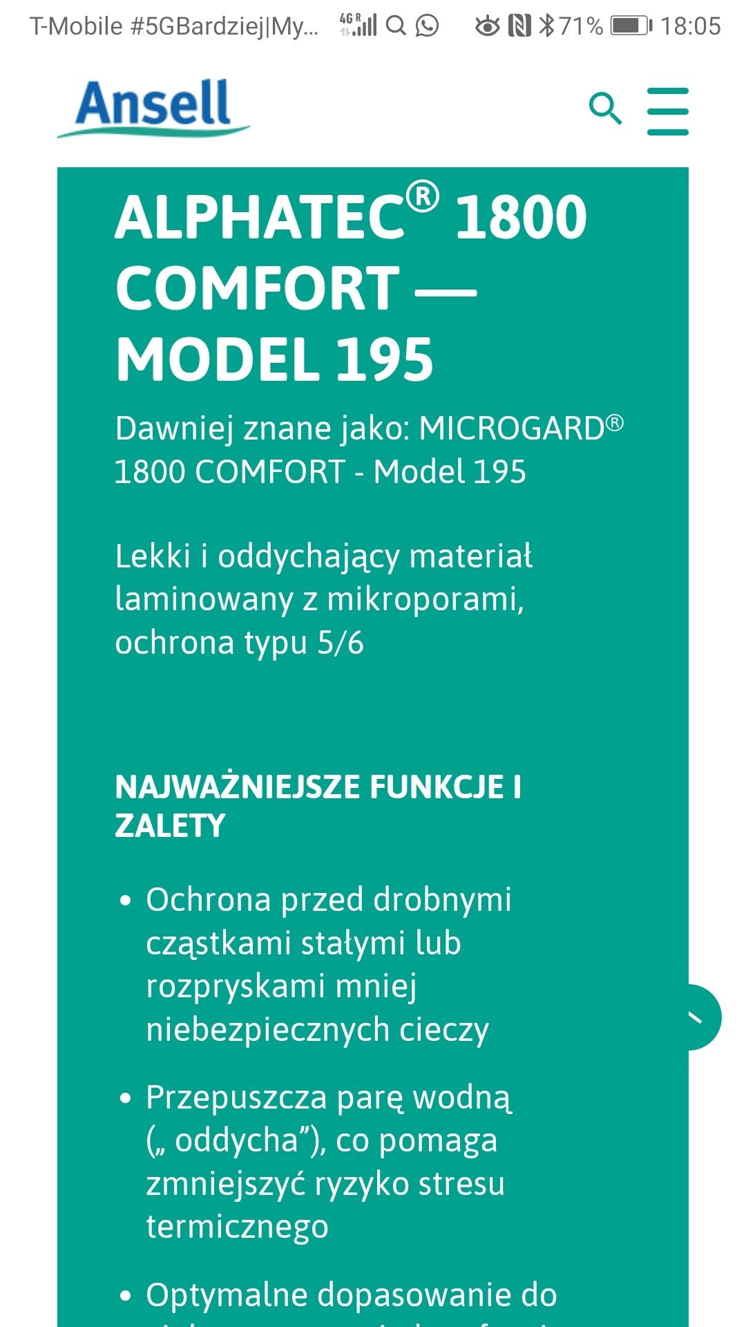 Alpha tec Kombinezon medyczny