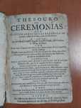 Livro religioso Thesouro de Ceremonias 1697 século 17