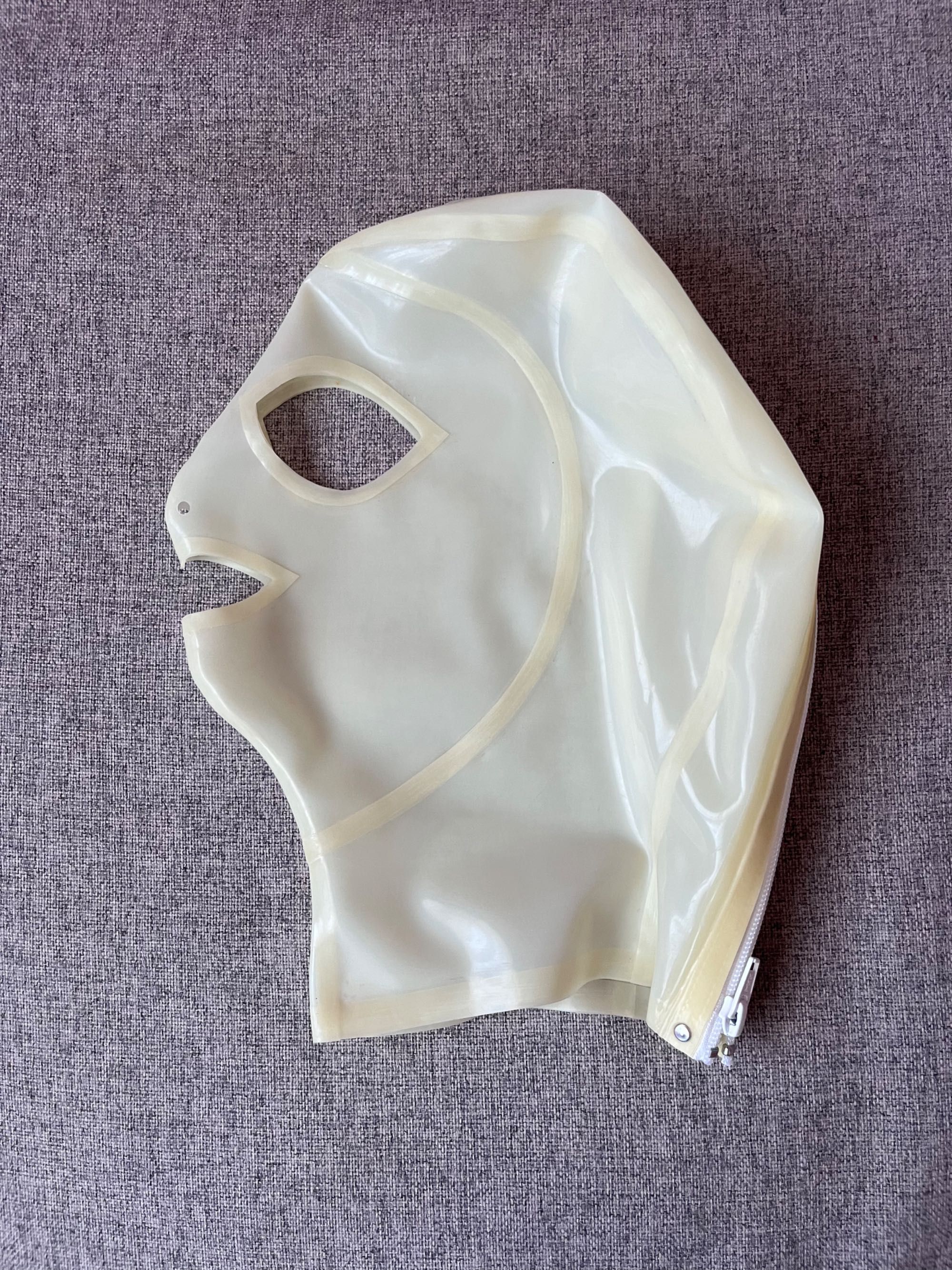 945/Teatr Foto ODRĘKI M maska transparentna latex lateks przezroczysta