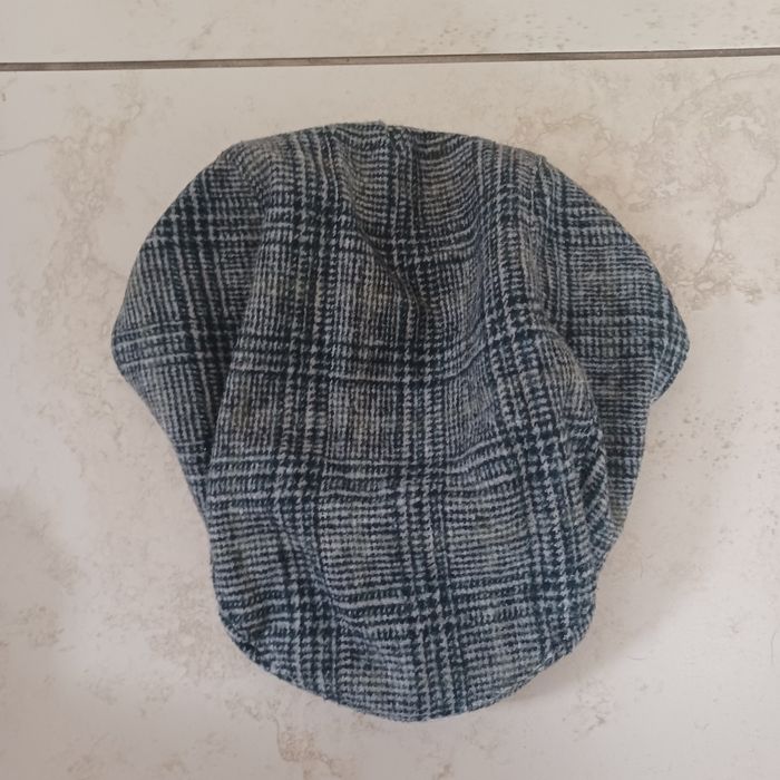 Kaszkiet w kratę jak nowy XL/60 cm