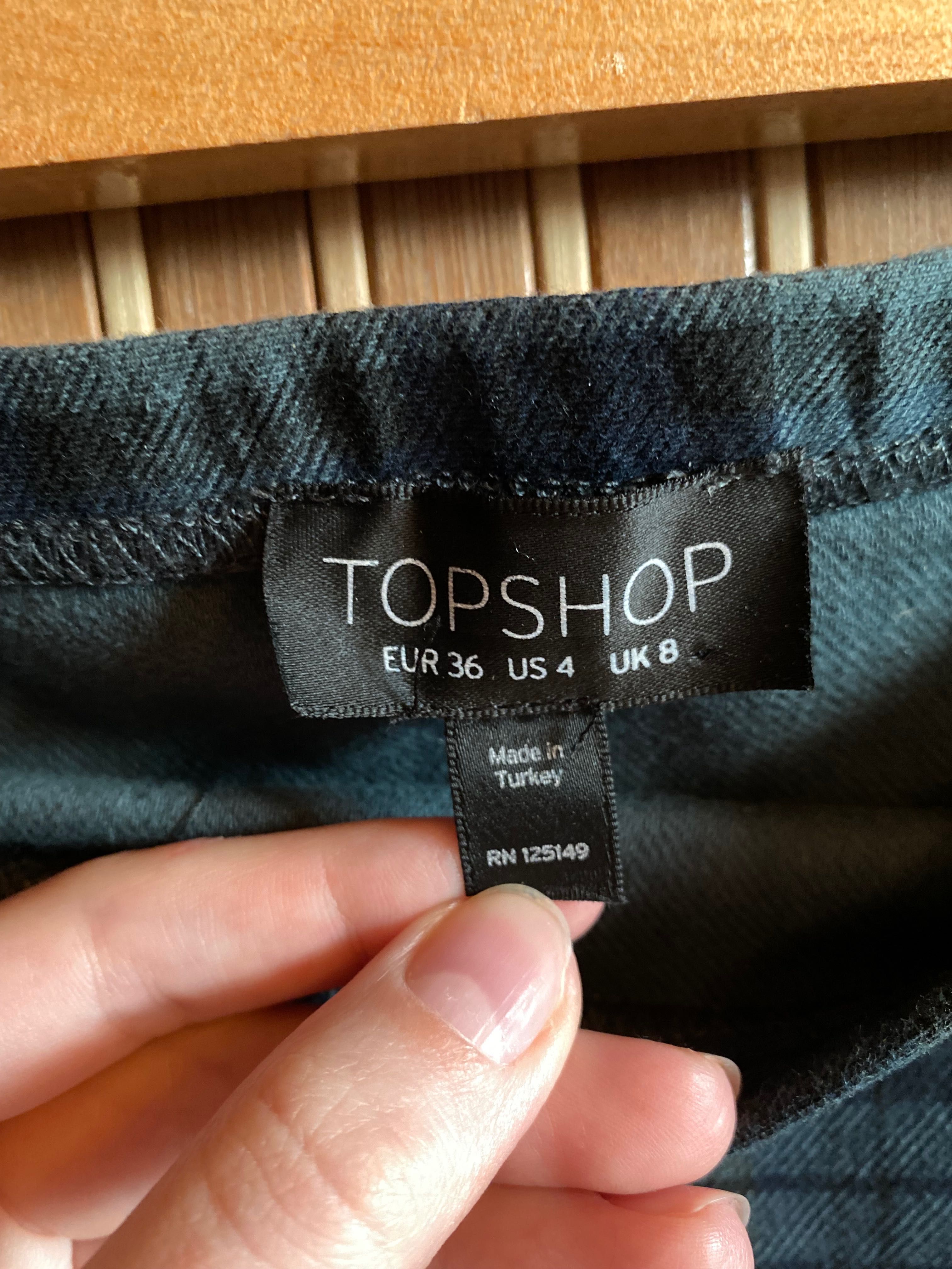 Спідниця міні в клітинку Top Shop, юбка мини в клетку