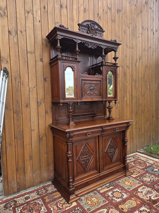 Orzechowy kredens eklektyczny rzeczy #2107 Stylowy Węgrów