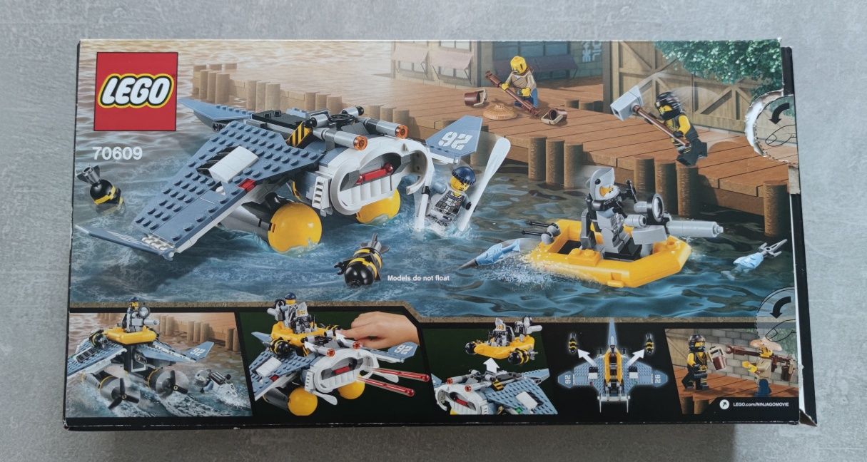 LEGO Ninjago Movie 70609 Bombowiec Manta Ray kompletny pudełko instruk