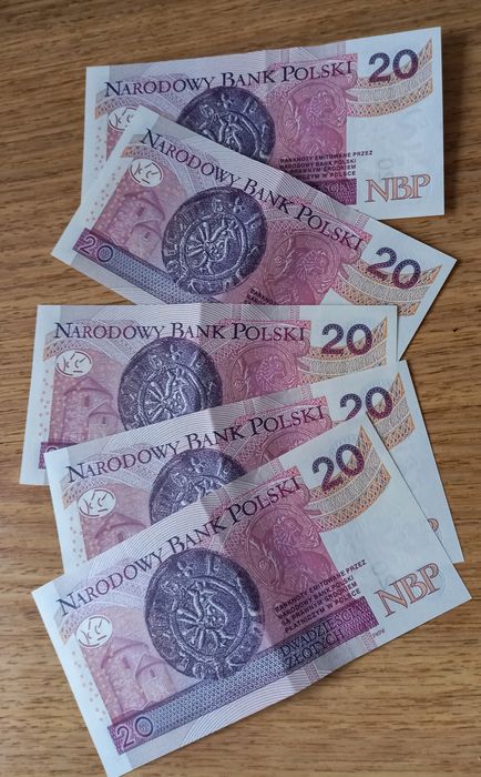 Kolekcja 5 kolejnych numerów menniczych