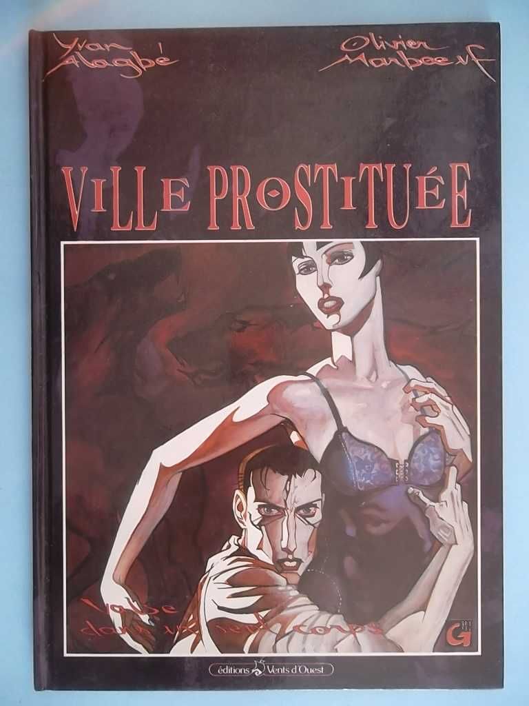 Álbum BD com pintura original de Yvan Alagbé. "Ville prostituée"