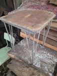 Taboret z stalowego preta, prl