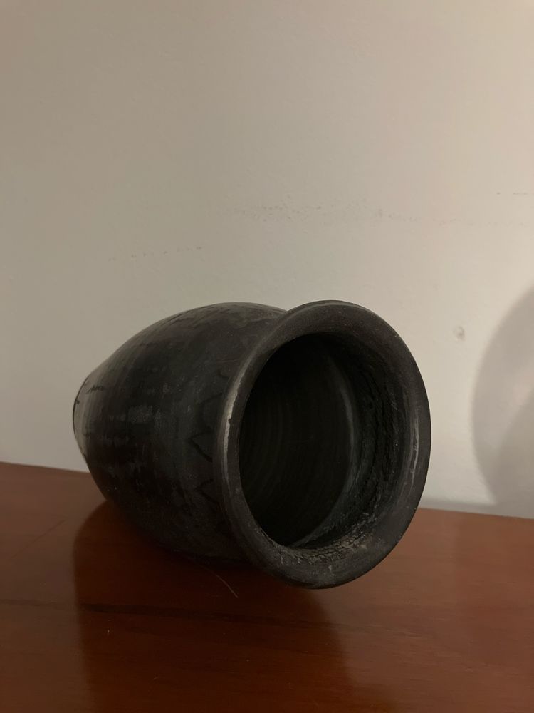 Wazon siwak ceramika Białystok  PRL 17 cm retro vintage nieszkliwiona