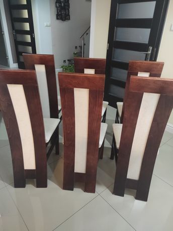Krzesła drewniane tapicerka