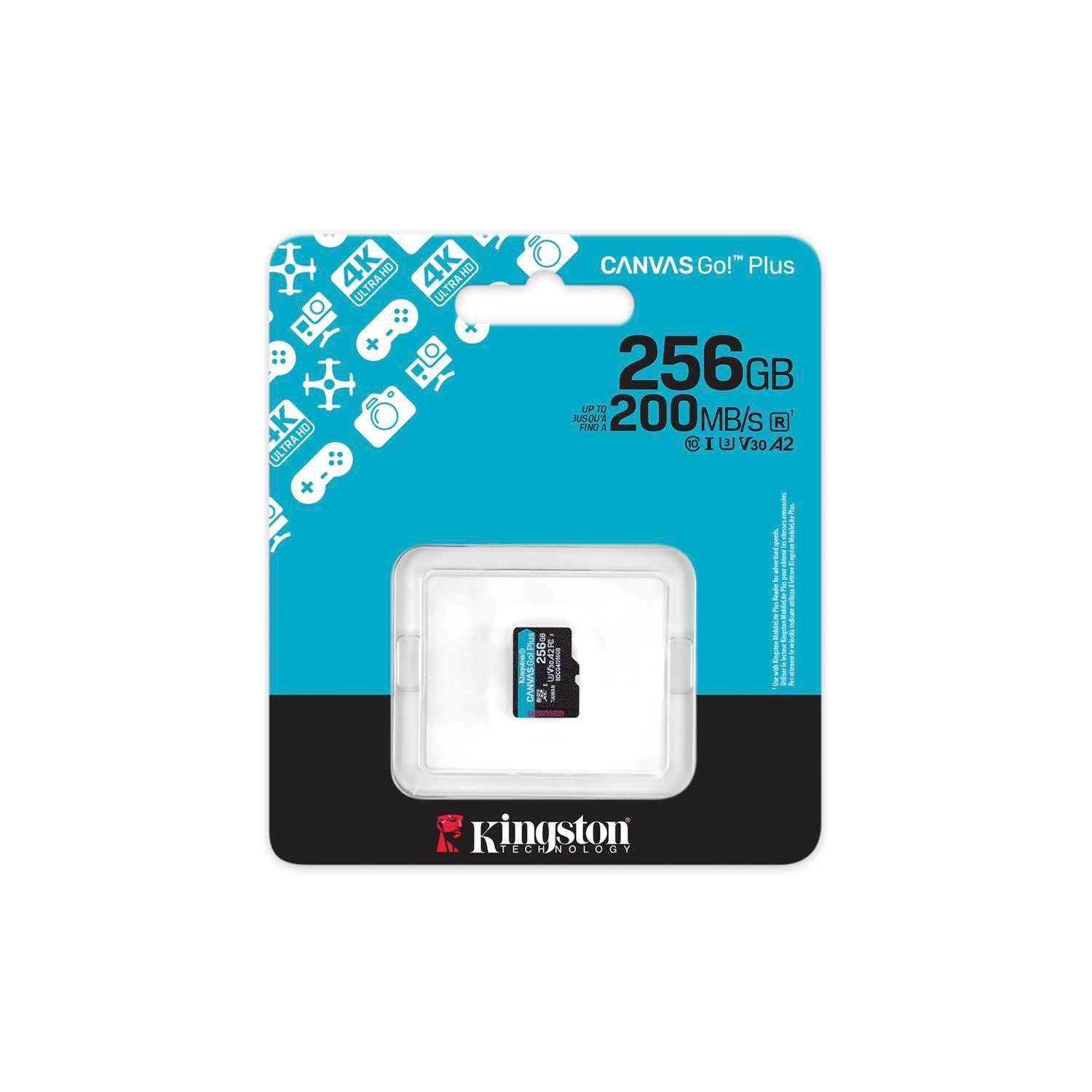 Karta Kingston 256GB microSDXC Canvas Go Plus! Gen4 200MB/s