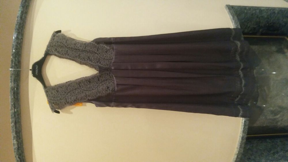 Sukienka satyna 36/38 sylwester koronka karnawał Promond świēta sylwes