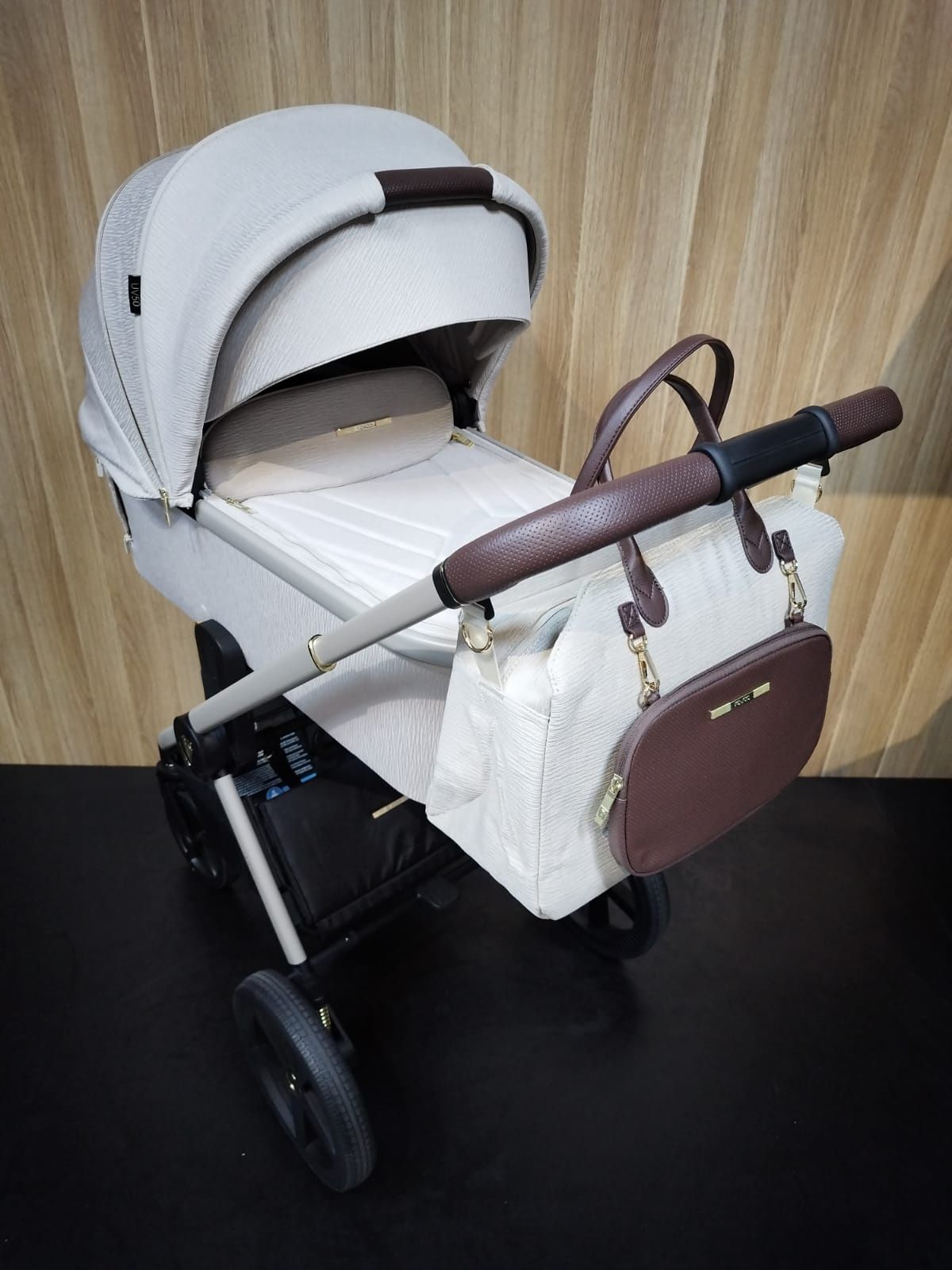 Venicci Tinum Upline Stone Beige 2w1 super stan, kompletny