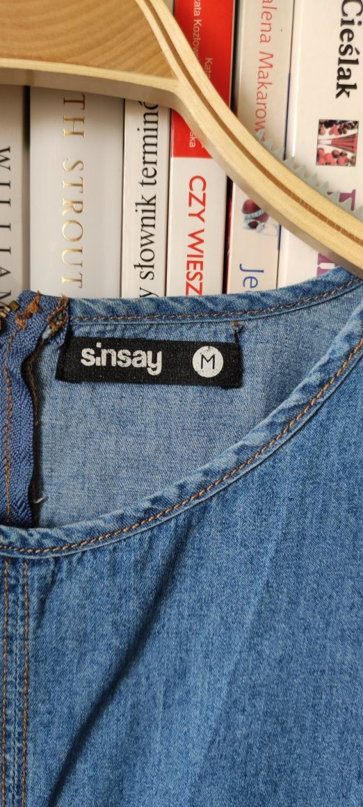 Sukienka Sinsay rozm.M cienki jeans, stan BDB