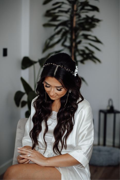 Szlafrok z koszulą nocną + klapki Bride