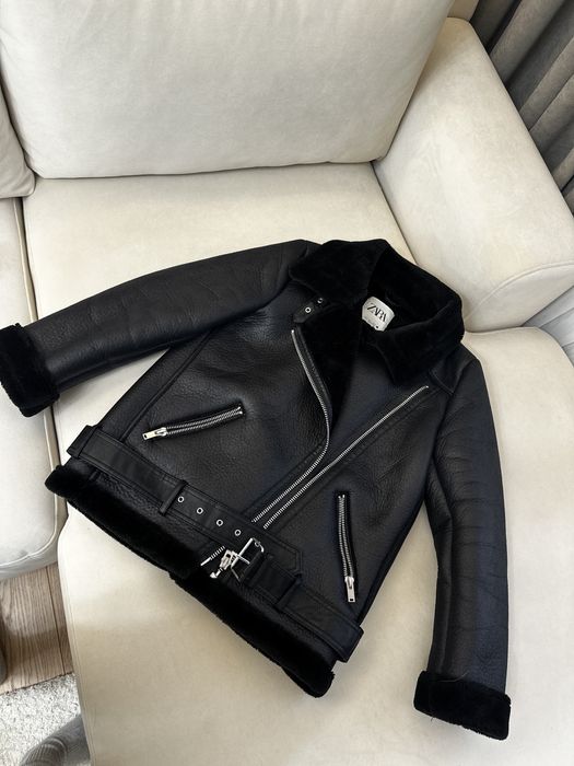 Шкіряна куртка  косуха zara xs