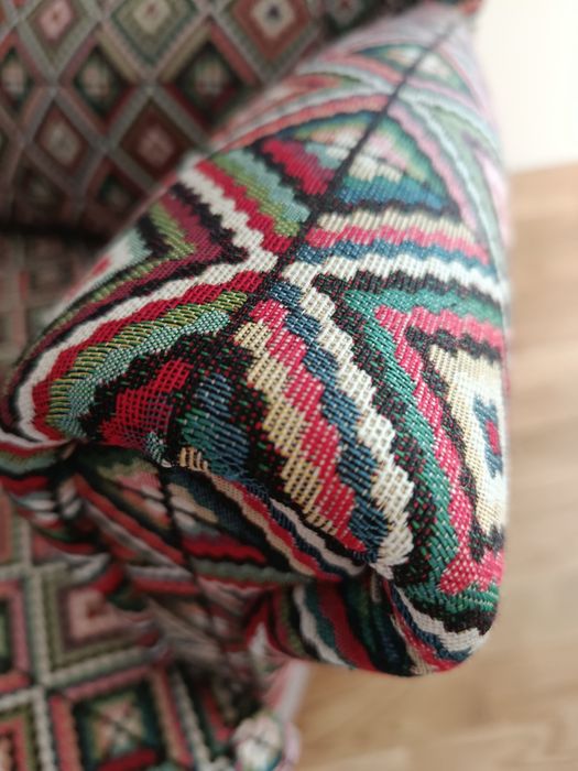 Uszak wielokolorowy kolor romby multi hiszpańska tkanina żakardowa