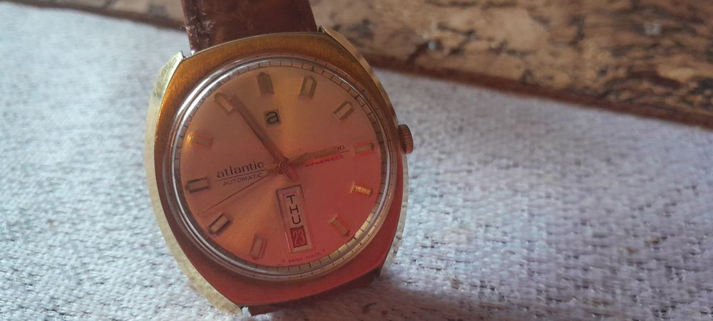 Zegarek Atlantic pozlacany