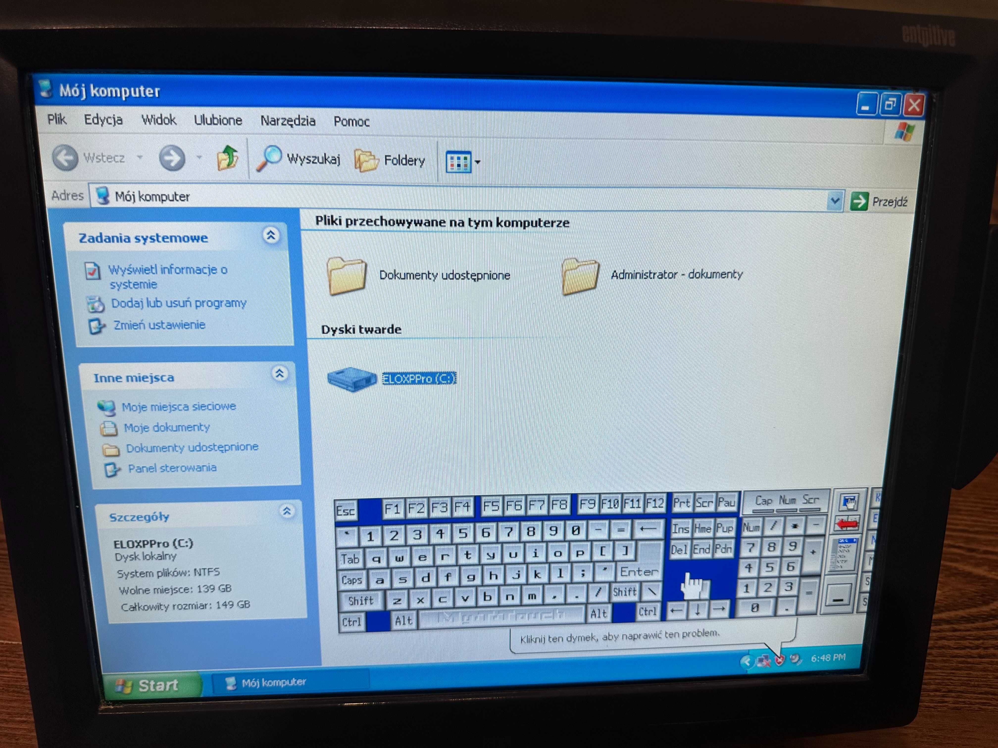 Komputer z ekranem dotykowym Elo Touch ET62681