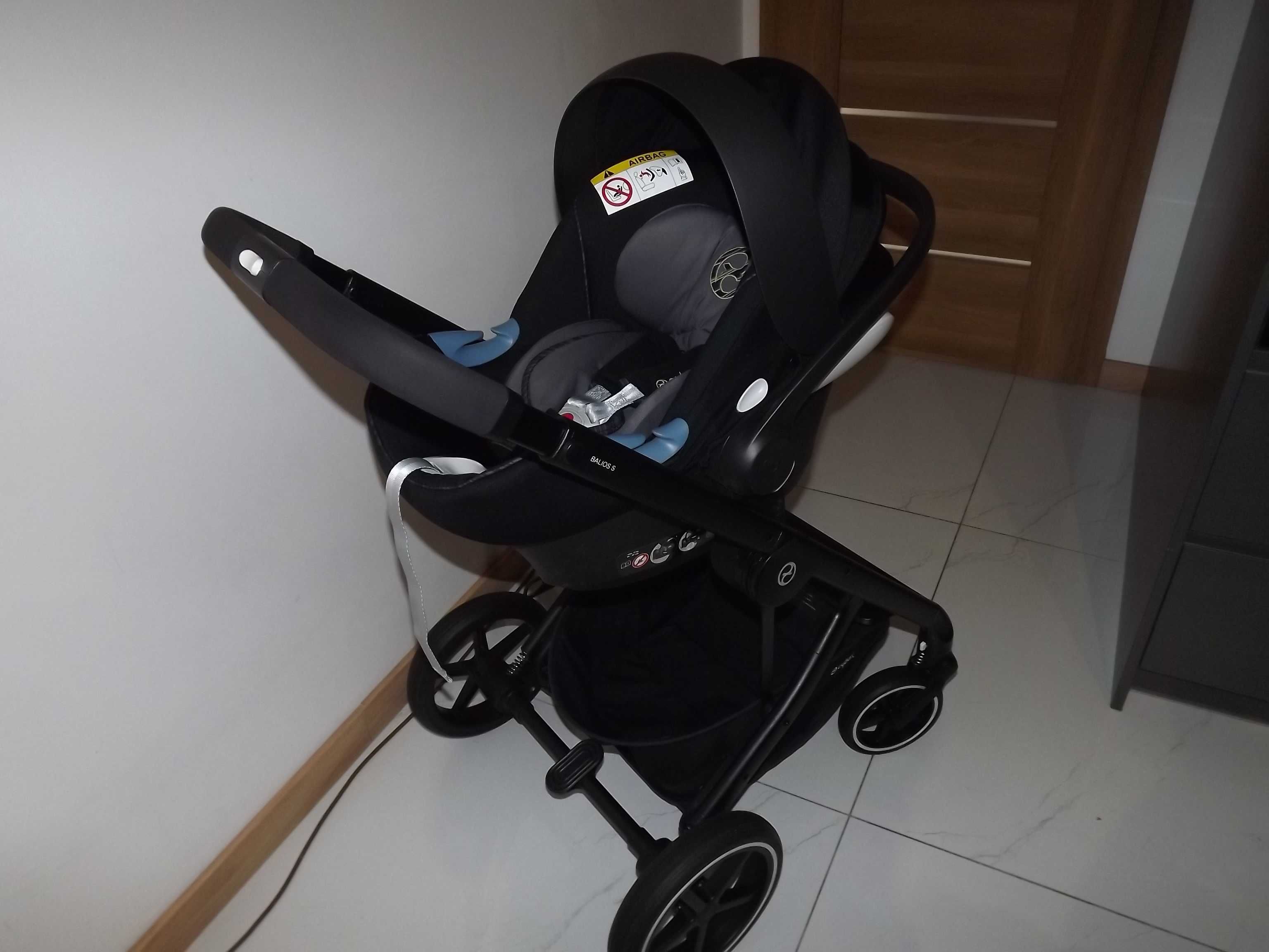 Cybex balios s lux Deep Black Świetny Stan Baza fotelik Wysylamy