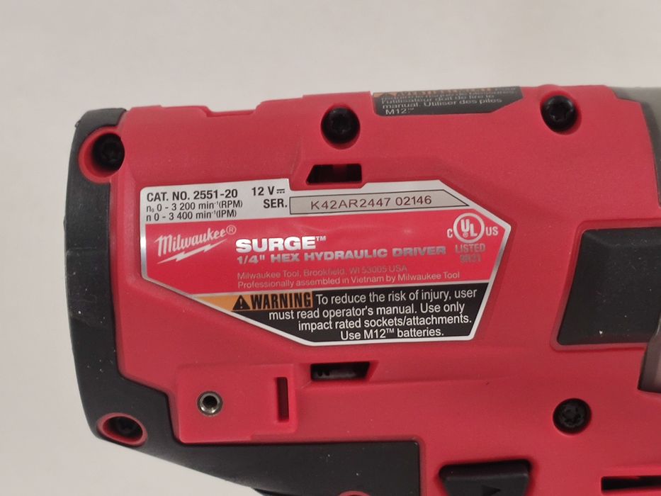 Milwaukee 2551-20 M12 FUEL SURGE™ Імпульсний гідравлічний шуруповерт