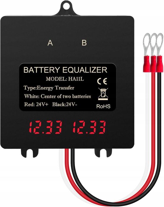 Jadeshay Wyrównywacz napięcia akumulatorów 24 V, 2x12 V