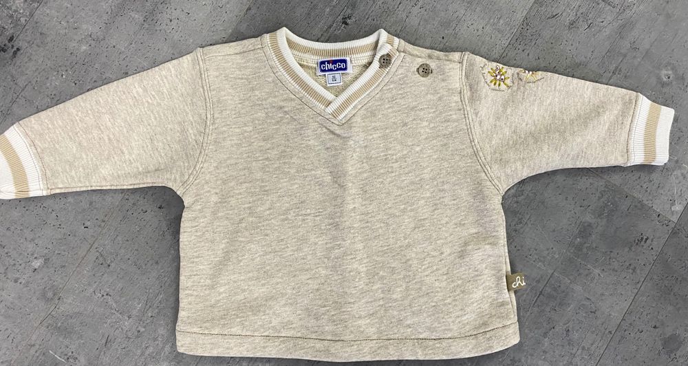 2 bluzeczki zestaw beżowe Chicco 62 dla bliźniaków