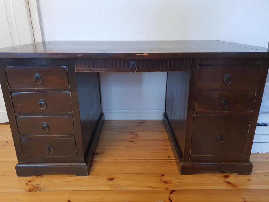 Biurko w stylu kolonialnym, lite drewno