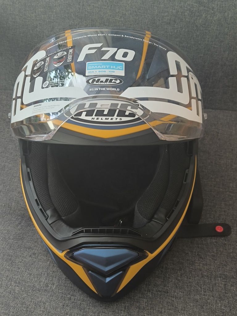 Kask HJC F70 M Feron nowy z interkomem