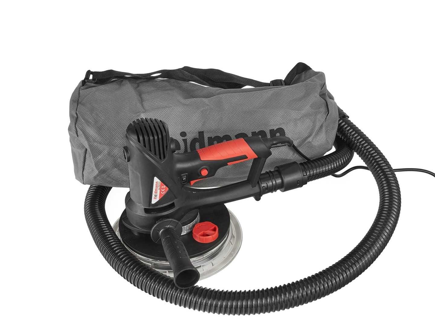 Szlifierka do gipsu gładzi tynku ścian 190mm 1800W LED + papiery NOWA