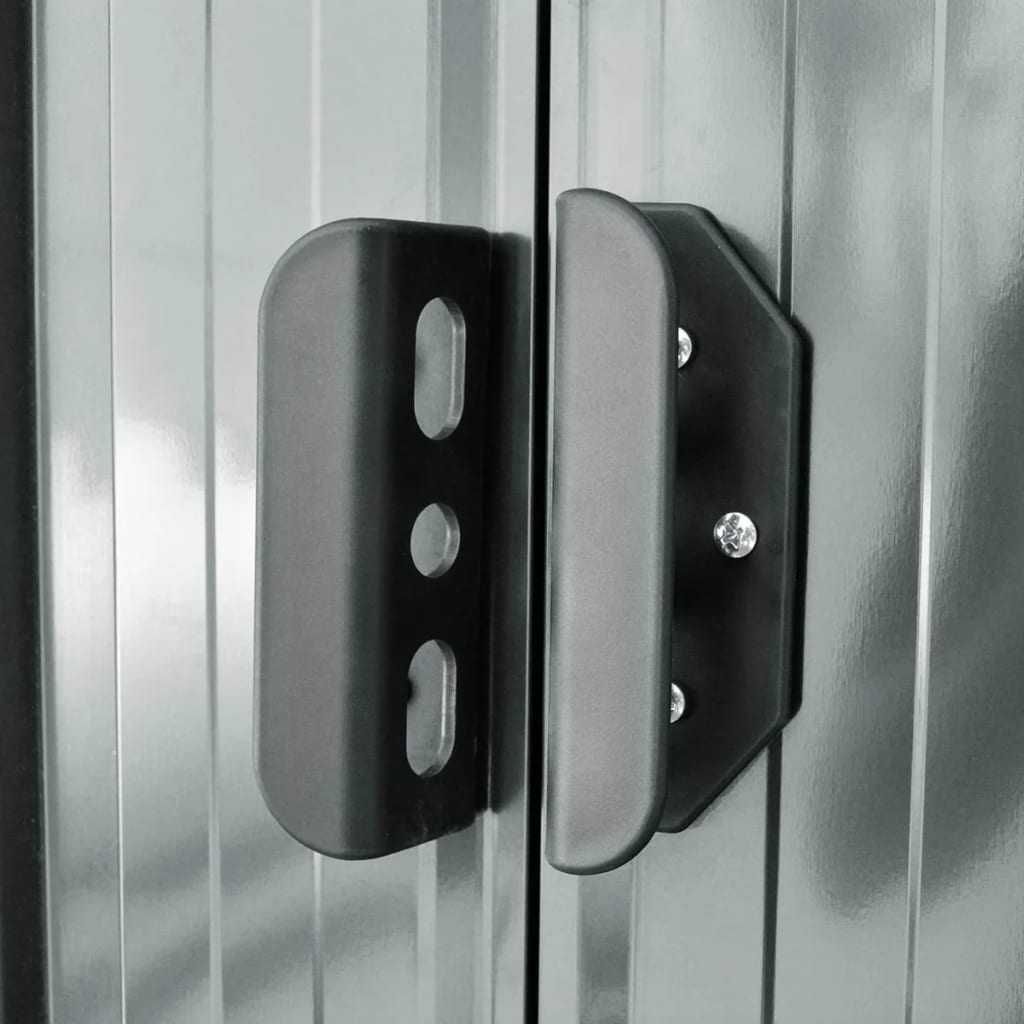 Abrigo de jardim em metal com portas de correr — 204x132x186 cm