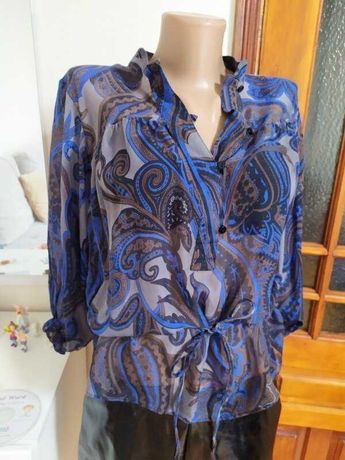 Zara woman М шелковая блуза из тонкого шёлка шовк сорочка