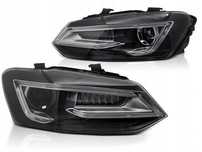 LAMPY REFLEKTORY VW POLO 09-17 LED DRL BLACK DTS