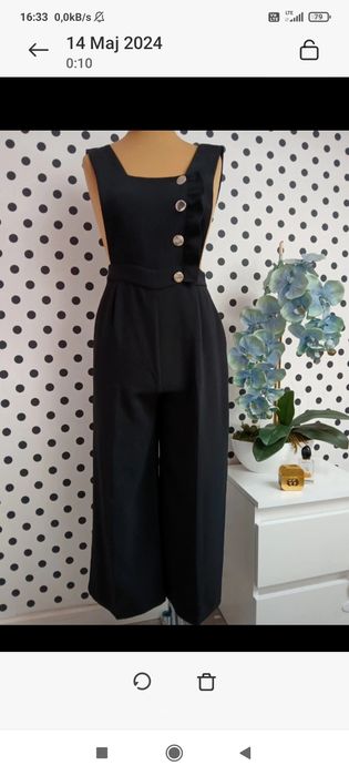 Kombinezon z szeroką nogawką Zara S