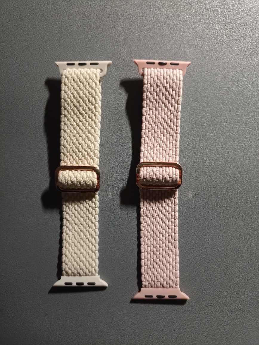 Zestaw dwóch plecionych pasków loop do zegarków Apple Watch 42/44/45/4