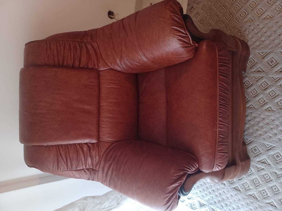Sofá em pele genuína