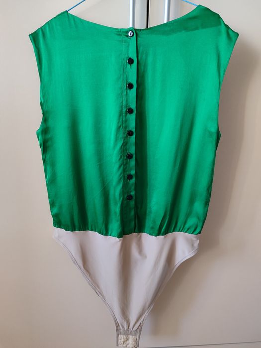 Вінтажний шовковий боді S-M