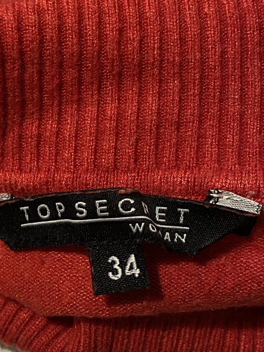 Czerwony golf/sweter z kołnierzykiem Top secret woman