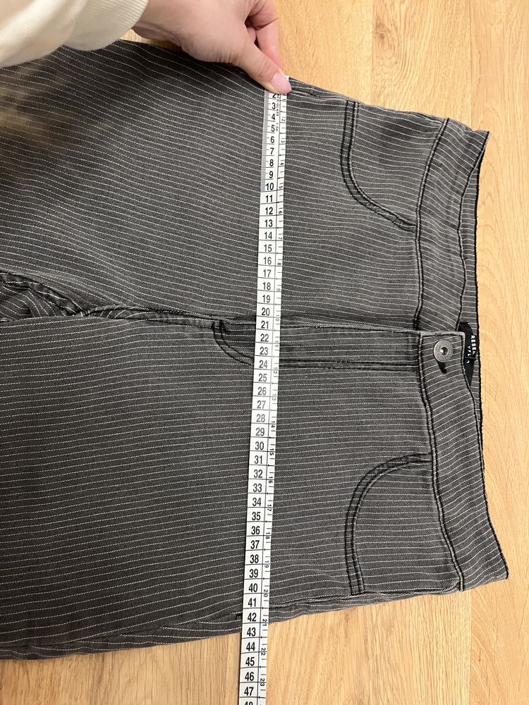 Szare spodnie długie 42 Reserved damskie nowe w paski