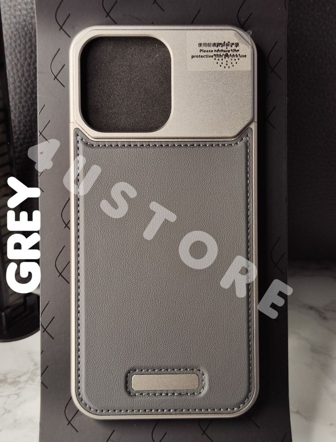 Чехол Metal Magsafe iPhone 15 16 Pro чохол бампер шкіряний металевий