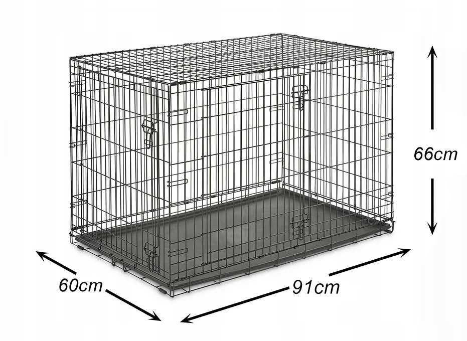 Klatka dla PSA KOTA kojec transporter METALOWY rozmiar L 91x60x66cm