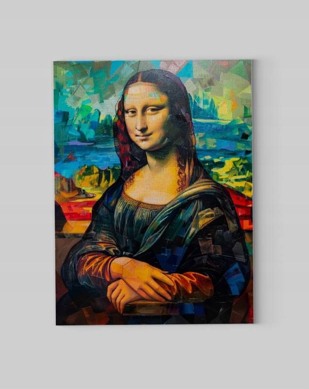 Obraz na płótnie Mona Lisa w Stylu Picassa do domu pokoju salonu 45x60